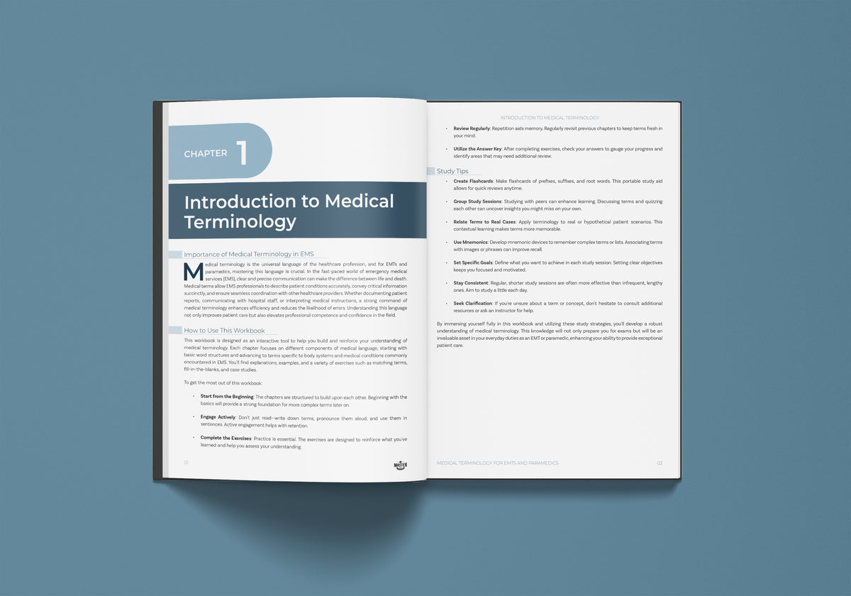 Medical Terminology Workbook for EMTs and Paramedics (Physical Book)