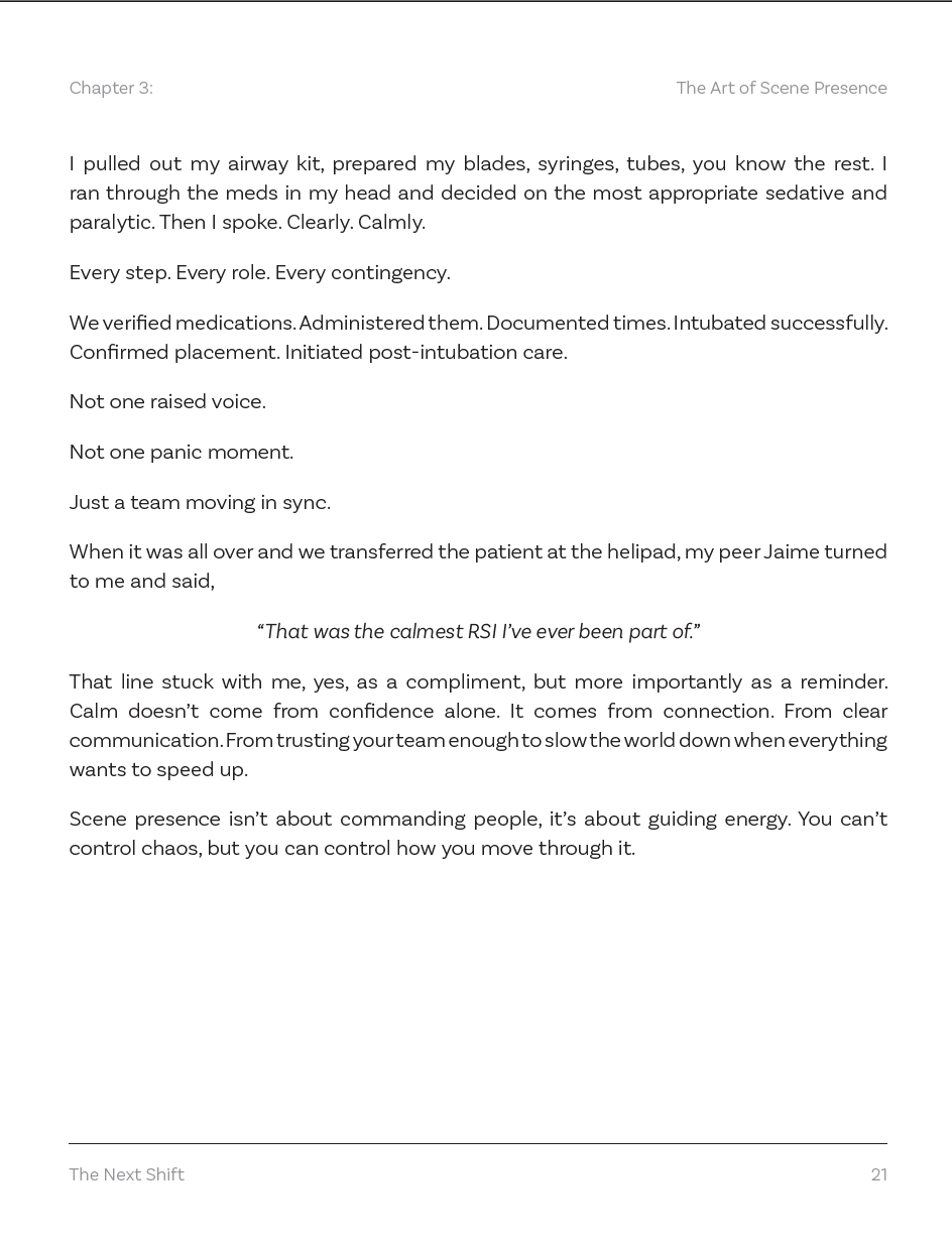 The Next Shift : A mentorship workbook for EMTs and Paramedics