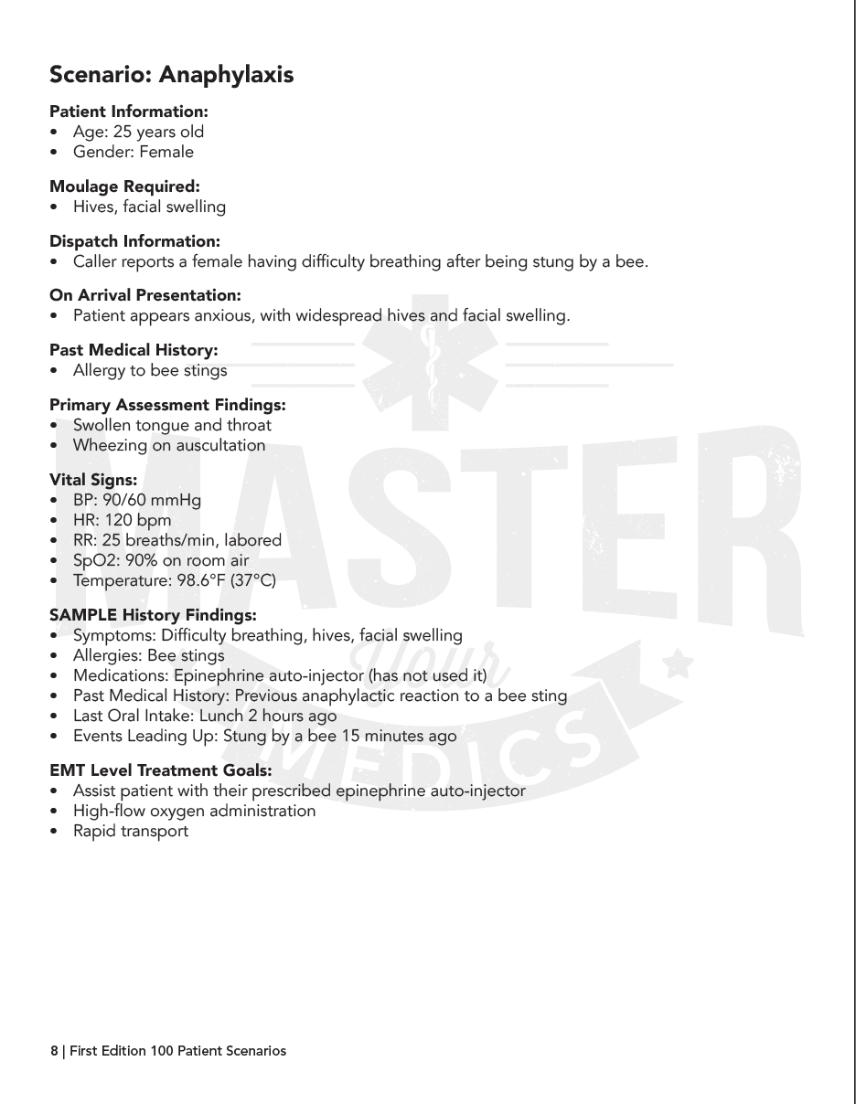 100 Patient Scenarios (Physical Book)